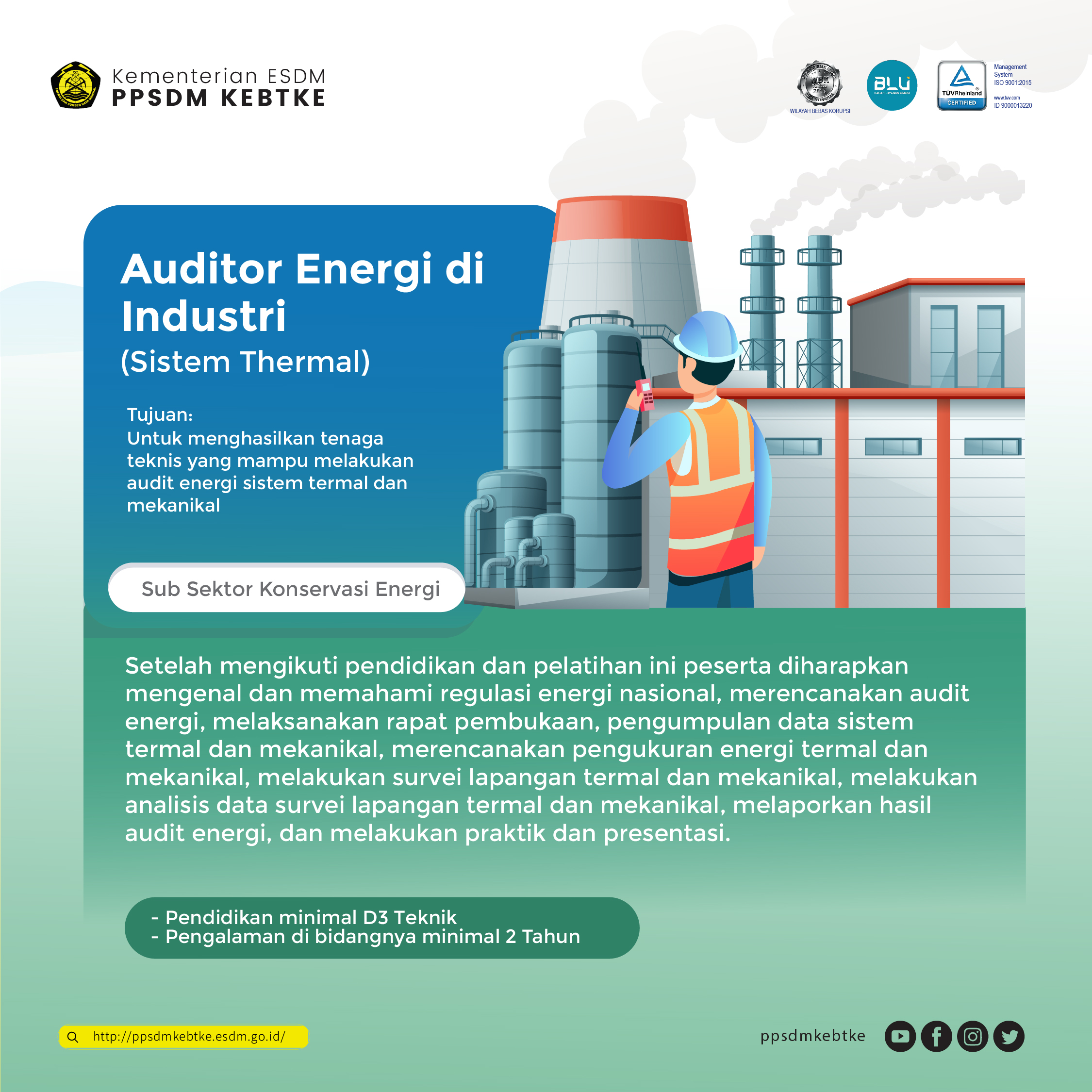 Auditor Energi di Industri (Sistem Thermal)